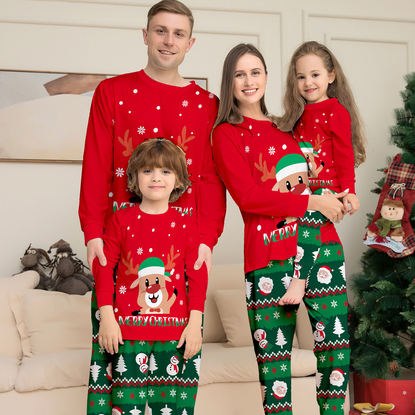 Pijamas Familiares Pijamas De Navidad 2019 Conjuntos De Pijamas