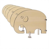 Paravent de toilettes moderne pour enfants, motif éléphant, imperméable et antibactérien, pour salle de bain de maternelle