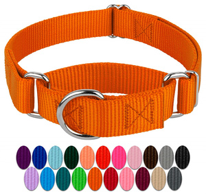 2025 patrón personalizado Logo poliéster nailon entrenamiento al aire libre Martingale perro <span class=keywords><strong>Collar</strong></span> cadena ajustable personalizado Martingale perro <span class=keywords><strong>Collar</strong></span> - Product Image 1