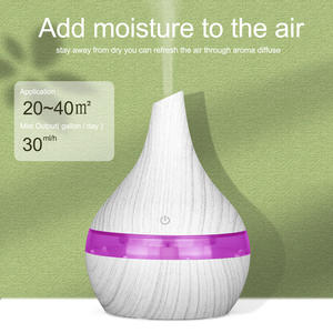 Humidificador con efecto madera y luz nocturna USB para el hogar u oficina, capacidad inferior a 0,5L - Product Image 3