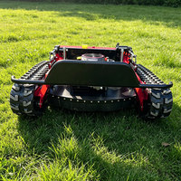 Promotion CE EPA DIY Robot Tondeuse à chenilles télécommandé sans fil, alimenté à l'essence et au diesel, tout-terrain pour jardin et agriculture