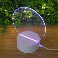Tableau de Messages Acrylique Effaçable DIY LED, Cadeau, Stylo 3D, Tableau Mémo Acrylique Réinscriptible, Veilleuse LED Avec Stylo