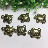 Offres Spéciales naturel pyrite tortue sculpture pierres de guérison tortue sculpture pour bricolage cristal cadeau