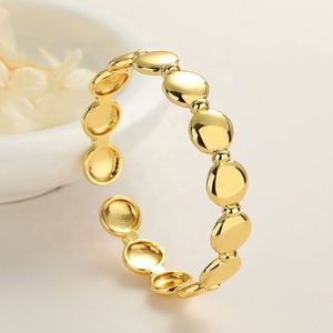 กำไลข้อมือผู้หญิงชุบทอง 18K จาก Bijouterie Joyeria Trendy ผลิตจากทองแดงผสม ดีไซน์เรียบง่าย ขายส่ง เครื่องประดับแฟชั่น กำไลชุบทอง - Product Image 6