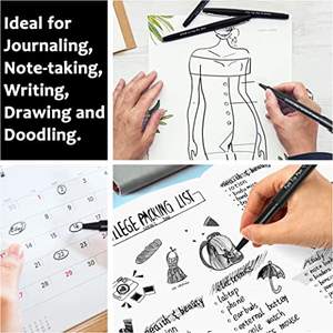 Juego de Rotuladores de Punta de Fieltro Personalizados Creativos, 24, 36, 48, 54 Colores, Rotulador de Plástico Negro a Base de Agua - Product Image 2