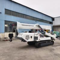 Mini-grue araignée 5T 8T 10 tonnes, portée de levage max. 20m, certifiée CE, grue sur chenilles hydraulique avec rotation à 360° pour la construction en espaces restreints