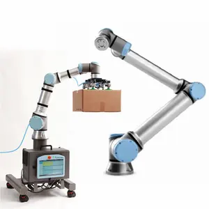 Collaborative Robot UR10e Cobot Arm With Robotic Vacuum Gripper As Warehouse Automatic Handling Robt