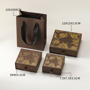 Custom Logo Small Jewelry <b>Box</b> Wholesale Personalized <b>Gift</b> Packaging for <b>Earrings</b> Necklace Ring Bracelet Boxes and Bag Jewelry - Product Image 3