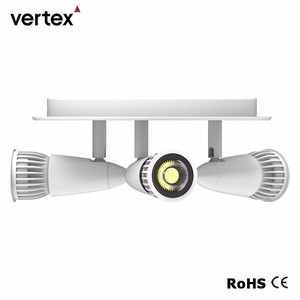<span class=keywords><strong>Spot</strong></span> LED rond encastré 3500K, orientable à 360 degrés, dimmable, avec trois têtes rotatives - Product Image 1