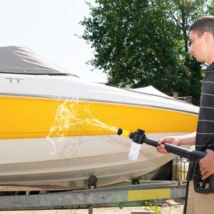 Pistolet à eau manuel haute pression pour voiture et jardin, buse en laiton métallique avec tuyau de lavage en plastique - Modèle 001 - Product Image 5