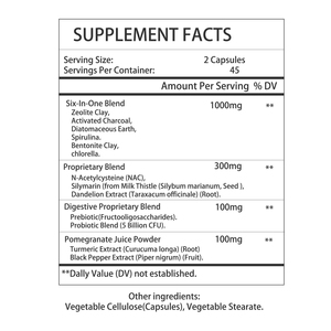 OEM ODM スピルリナとタンポポエキス配合の肝臓と腸のデトックスクレンズカプセル、消化器系の健康をサポートする栄養補助食品 - Product Image 2