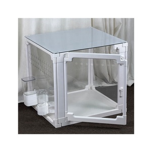 Valla Transparente Impermeable para Mascotas, Jaula para Perros, Gatos y Conejos, con Orificios Perforados, Panorámica, Segura para Interiores, Cuadrada - Product Image 5
