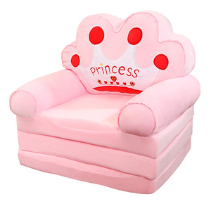 Sofá plegable de dibujos animados para niños, silla de lectura para niños pequeños, asiento tipo puf, silla suave plegable para niños de 3 años en adelante - Product Image 5
