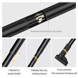 Nouvelle petite barre télescopique réglable pour séchage de vêtements, <span class=keywords><strong>tringle</strong></span> de rangement pour placard, barres <span class=keywords><strong>à</strong></span> serviettes, <span class=keywords><strong>tringle</strong></span> télescopique en métal pour la maison - Product Image 6