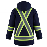 Blouson de sécurité réfléchissant en coton 100% imperméable et isolé, haute visibilité ANSI Classe 2, pour l'hiver, fourni par l'usine