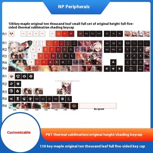 Anime Thăng Hoa Tùy Chỉnh Keycaps PBT Anh Đào Và Maple Cho Kamisato Ayaka Hu Tao Bàn Phím Cơ Khí Với Độc Đáo Keycap - Product Image 2