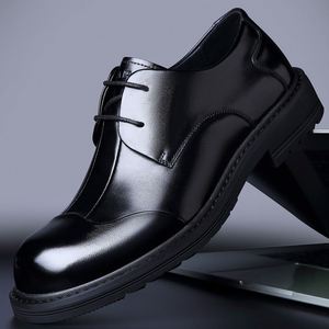 Zapatos de Vestir de Diseñador de Lujo 2025, Último Modelo para Hombre, de Cuero Genuino, Punta Cuadrada, Ligeros, Transpirables, Duraderos, con Cordones, para Oficina y Trabajo - Product Image 5