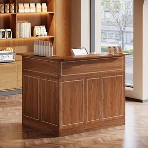 Comptoir de réception HONGTUO en MDF, comptoir de réception en forme de L, bureau de réception moderne, comptoir de réception pour institut de beauté - Product Image 3