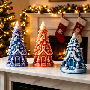 <span class=keywords><strong>Stampo</strong></span> in Silicone 3D a Forma <span class=keywords><strong>di</strong></span> Casa <span class=keywords><strong>Albero</strong></span> <span class=keywords><strong>di</strong></span> <span class=keywords><strong>Natale</strong></span>, Facile da Sformare, per Candele, Resina, Gesso, Sapone e Creazioni Natalizie Fai-da-Te - Product Image 4