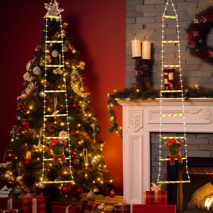 Christmas Light Ladder Decoration Rope <b>String</b> Lights Holiday Tree and Wall Ornament for Home Party Display - Product Image 2