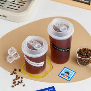 Vaso de plástico PP desechable de una sola pared con tapa transparente para café, bebidas frías, té de la leche y refrescos para uso doméstico y alimentario - Product Image 6