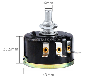 OEM/ODM wx111 (030) 4K7 5 đơn lần lượt dây vết thương chiết 3W 10% Khoan Dung +-10% từ nhà máy ROTARY rheostats - Product Image 3