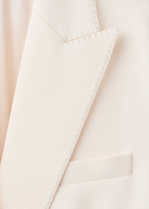 Blazer blanco de doble botonadura para mujer, chaqueta de oficina elegante y formal, abrigo de traje estructurado con costuras - Product Image 3