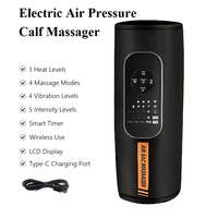 Masseur de mollets sans fil avec compression d'air et chaleur - 4 modes, 5 niveaux d'intensité, appareil de massage des jambes pour soulager les muscles