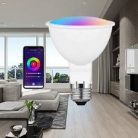 Ampoule LED sans fil Tuya Smart AC RGB+CCT 5W compatible avec Google Assistant, télécommande, culot GU10/E27/GU5.3, dimmable, garantie 3 ans