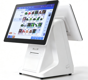 เครื่อง POS หน้าจอคู่ขนาด 15.6 นิ้ว ระบบสัมผัส พร้อมเครื่องพิมพ์ใบเสร็จอัตโนมัติขนาด 80 มม. รองรับ Windows และ Android สำหรับร้านอาหารและร้านขายขนม - Product Image 3