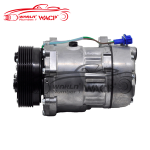 Compresor de aire 7V16 7PK para VW Crafter para Transporter <span class=keywords><strong>1995</strong></span>- 2000 357820803R 95NW19D629BB compresor de pieza de reparación de CA de coche WXVW065 - Product Image 1