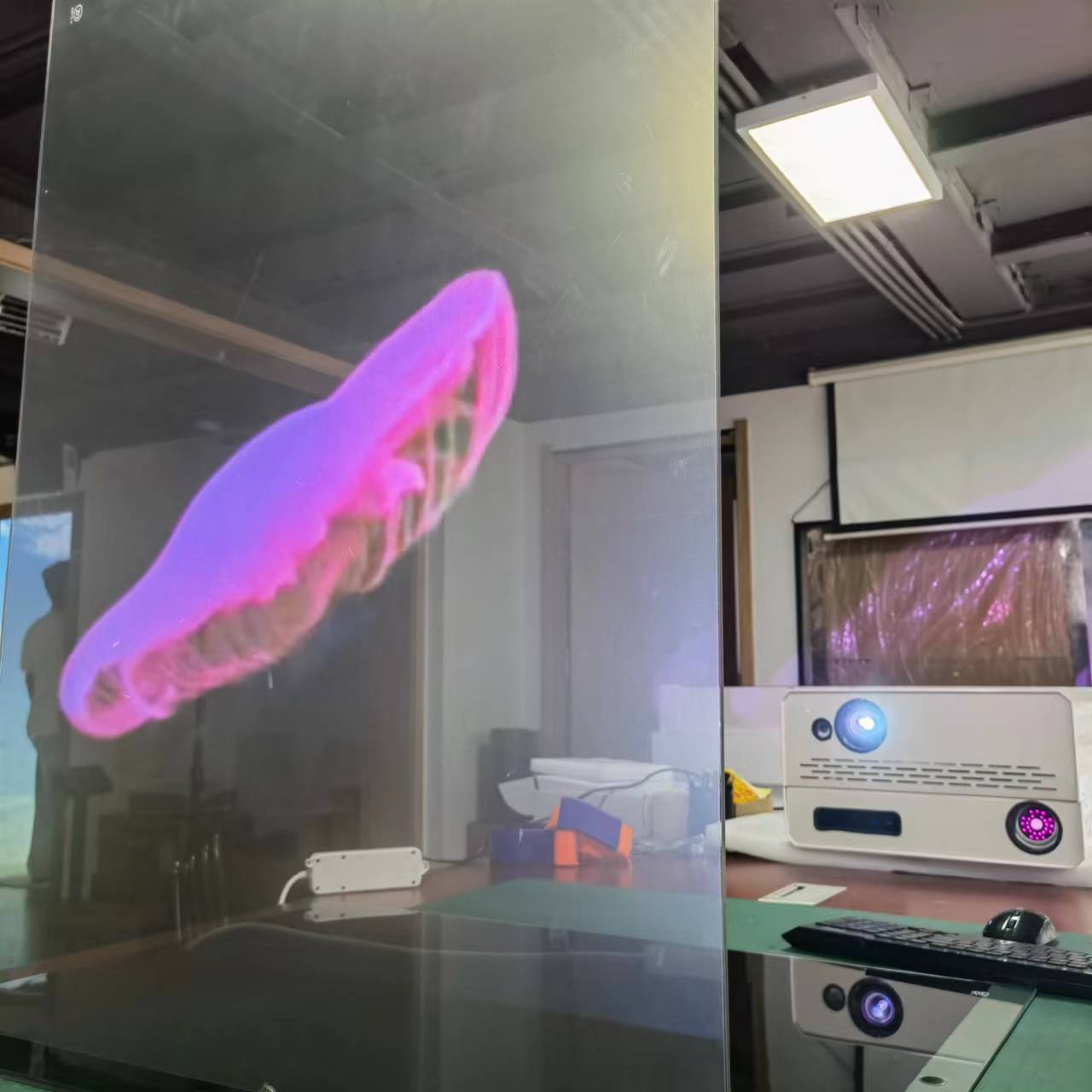 Прозрачный Проекционный экран DeFi labs 92%, пленка для задней проекции, применяется на витринах магазинов