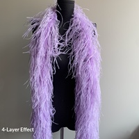 Bandes de plumes d'autruche (1 à 10 couches, 15-20 cm) – Accessoires multicouches pour ourlets de jupes de mariage, de carnaval et de robes de danse latine