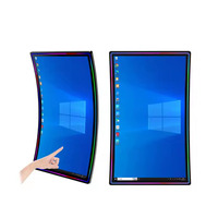 Monitor de Juegos Curvo con Pantalla LCD de 32 y 43 Pulgadas, el Más Popular, con Barra de Luz LED, Pantalla Digital con Marco Envolvente