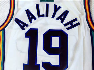 <span class=keywords><strong>Aaliyah</strong></span>, un best-seller # Maillot de basket rétro respirant style briquetier avec option grande taille et motif imprimé - Product Image 4