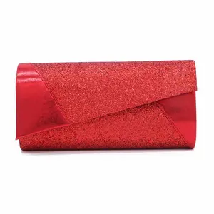 İngiltere fantezi kırmızı ucuz pu deri minaudiere pullu el çantası çantalar
