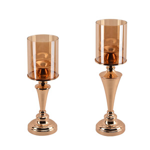 Metal caliente de oro sostenedor de vela decoración <span class=keywords><strong>Bar</strong></span> Hotel mesa de comedor, café decoración romántica sostenedor de vela - Product Image 6