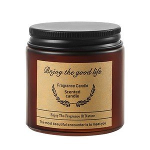 Gedroogde bloemblaadjes thee-kleurige pot sojawas rookvrije romantische stijl kaars cadeau met 1-3 dagen brandtijd - Product Image 5