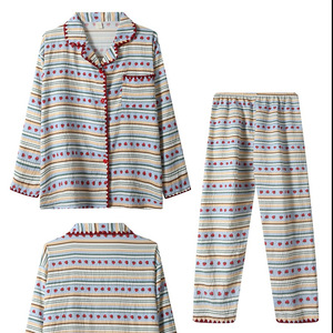 Pigiama <span class=keywords><strong>da</strong></span> donna a maniche lunghe a righe con fragole, taglie forti, per primavera autunno, con elastico in vita, abbigliamento <span class=keywords><strong>da</strong></span> <span class=keywords><strong>casa</strong></span> - Product Image 5