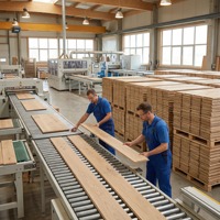 Plancher en bois d'ingénierie multicouche en chêne blanc nacré de 7 1/2 po de large, motif chevrons, qualité sélectionnée pour salon extérieur