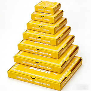 Caja de Pizza Corrugada Personalizada con MOQ Pequeño, Tamaño Fiesta 25x17 Pulgadas, Biodegradable, Aprobada por la FDA, para Pizzería Local - Product Image 5