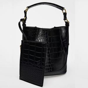 New luxury PU leather <b>crossbody</b> <b>bag</b> for women, drawstring bucket <b>bag</b>, handheld handbag - Product Image 6