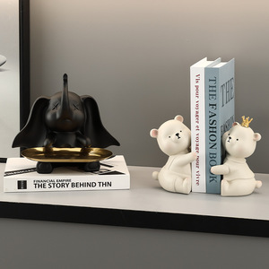 ถาดดัมโบ้ ของตกแต่งเรซิ่น งานฝีมือ ของตกแต่งห้องนั่งเล่น ที่เก็บกุญแจอเนกประสงค์ รูปทรงแปลกตา ดีไซน์มินิมอล - Product Image 2