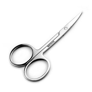 Tijeras de cejas puntiagudas de acero inoxidable, herramientas de belleza, recortadores de cejas curvos, recortadores de vello nasal redondos, fabricante - Product Image 4