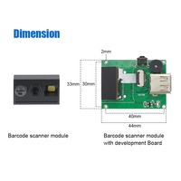 Módulo de Escáner de Código de Barras Integrado Mini YHD-M816D 2D CMOS con Escaneo de Múltiples Interfaces TTL/RS232/USB y Detección Automática