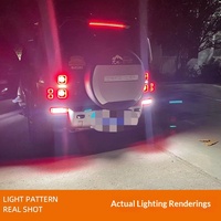 Barre lumineuse LED FT pour Land Rover Defender 2015-2016, lentille rouge, 3000 lumens, 8 modules