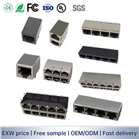Conector Modular RJ45 para Ethernet, 2.5G 5G 10G 1X1 2X4 2X8 POE Cat5 Cat5e Cat6 Cat6a, Conector Hembra RJ45 POE+ 8P 10P