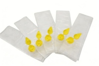 Sac en plastique transparent de haute qualité anti-fuite avec valve jaune pour le stockage et la distribution commerciaux de jus, de sirops et de boissons