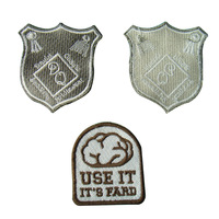 Logo brodé 3D complet avec bordure en sergé pour vêtements, sacs ou chapeaux