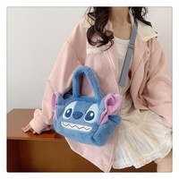 Nouveau Sac à Dos en Peluche Adorable Motif Dessin Animé Crayon, Sac à Bento pour Enfants en Forme d'Éléphant, Sac à Main en Fourrure de Lapin Cousue, Unisexe, Rembourré en Coton PP